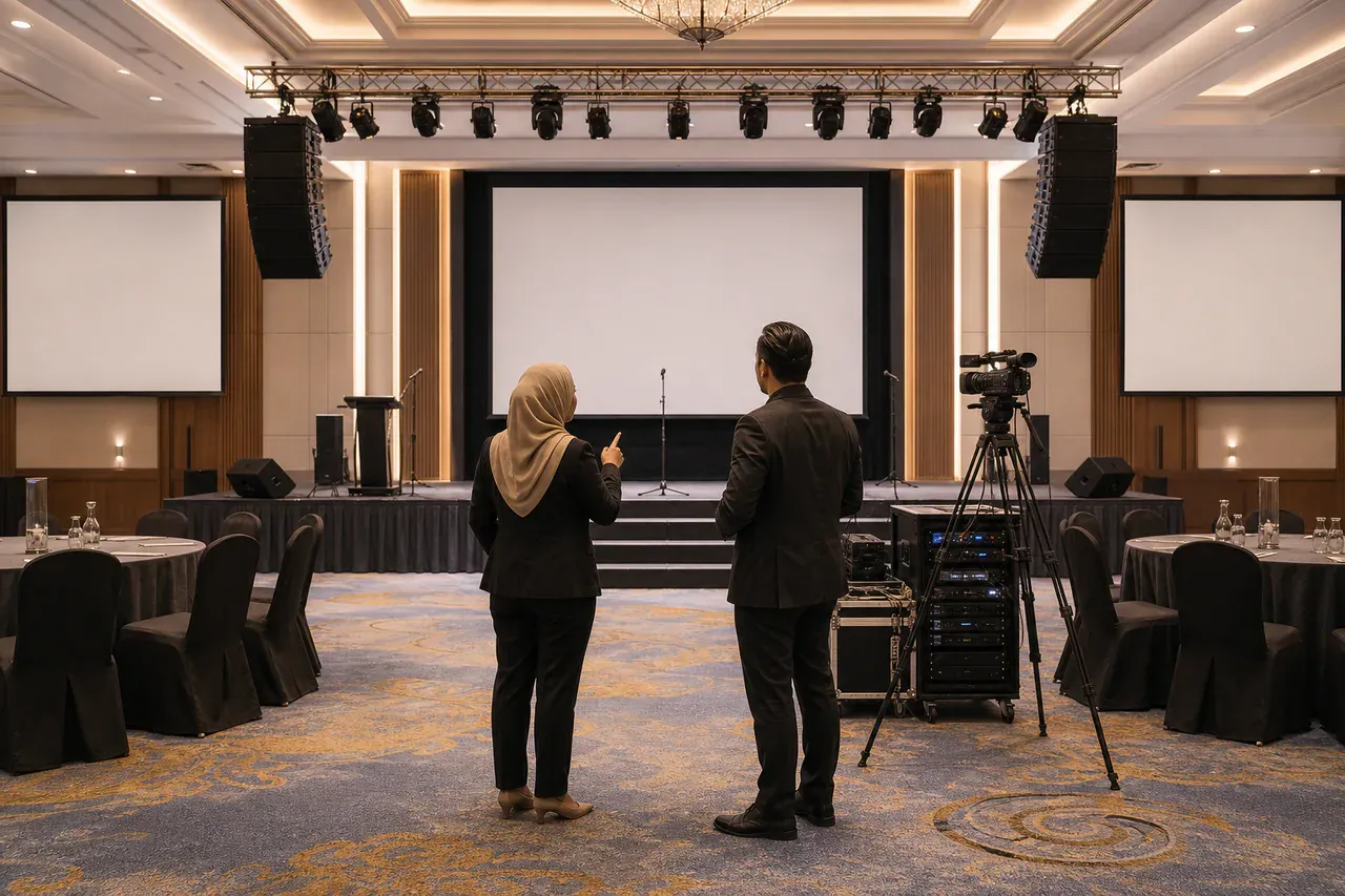 Profesional acara Melayu Malaysia menyediakan Pakej sewaan AV lengkap untuk acara