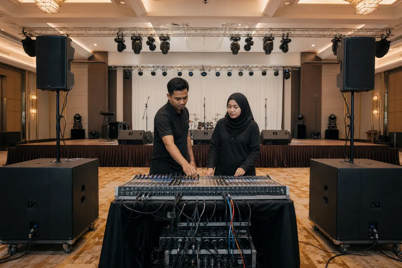 Profesional acara Melayu Malaysia menyediakan Sewaan sistem bunyi lengkap untuk acara