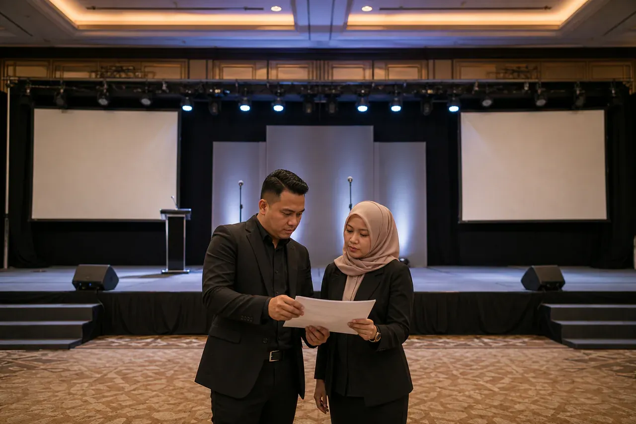Profesional acara Melayu Malaysia menyediakan Format acara dan atur cara teknikal