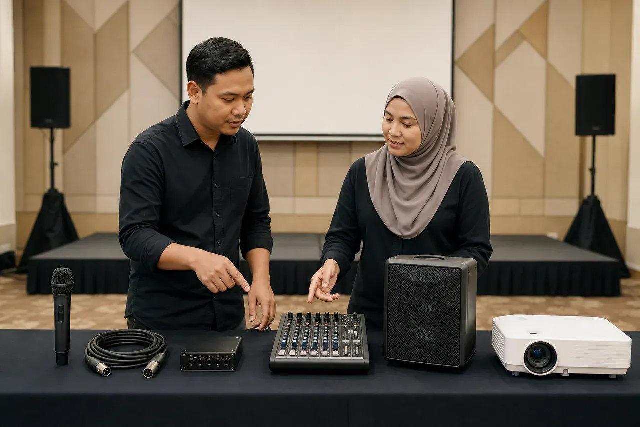 Profesional acara Melayu Malaysia menyediakan Glosari AV acara