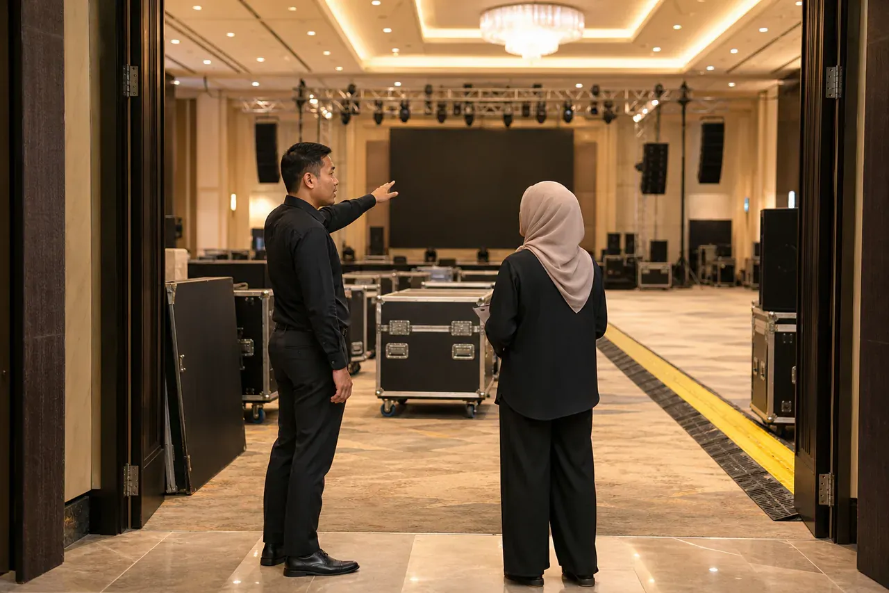 Profesional acara Melayu Malaysia menyediakan Operasi lokasi Lembah Klang untuk AV acara