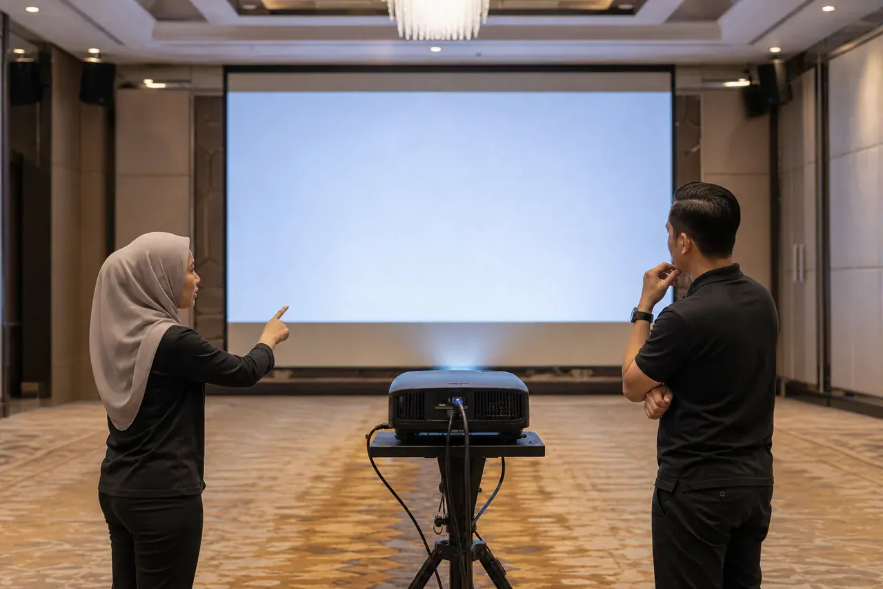 Profesional acara Melayu Malaysia menyediakan Sewaan projektor dan skrin acara